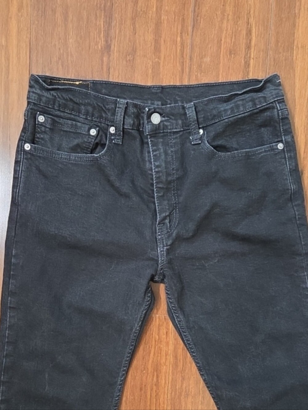 MEN'S LEVI'S 502 BLACK JEANS TAPER FLEX 34X30 - Picture 5 of 13